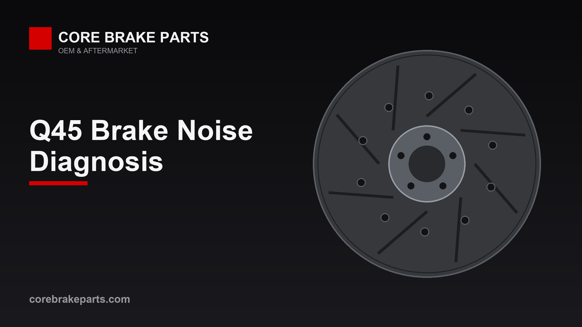 Brake rotor and pad illustration for 2002-2006 Infiniti Q45 brake noise guide