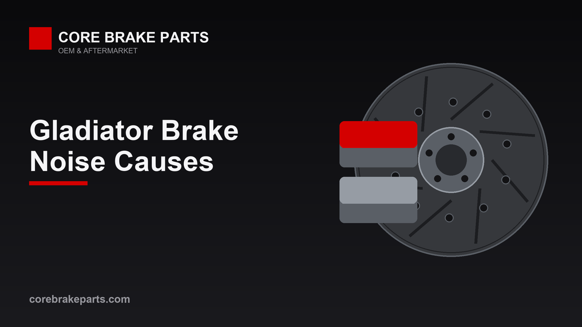Jeep Gladiator brake pads and rotors noise diagnosis