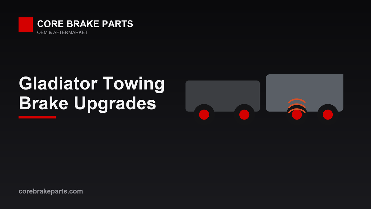 Jeep Gladiator towing brake upgrade with pads and slotted rotors