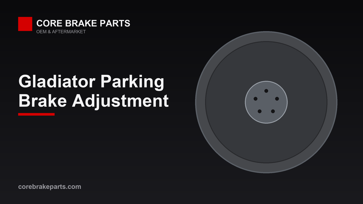 Drum-in-hat parking brake shoes inside a Jeep Gladiator rear rotor