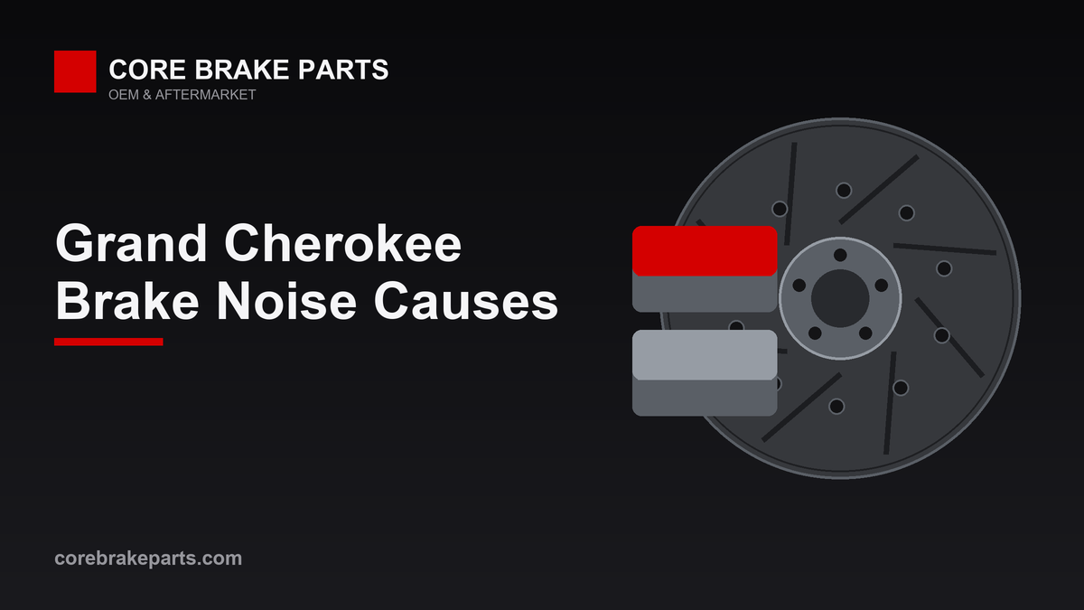 Brake pads and rotor illustrating Jeep Grand Cherokee brake noise causes