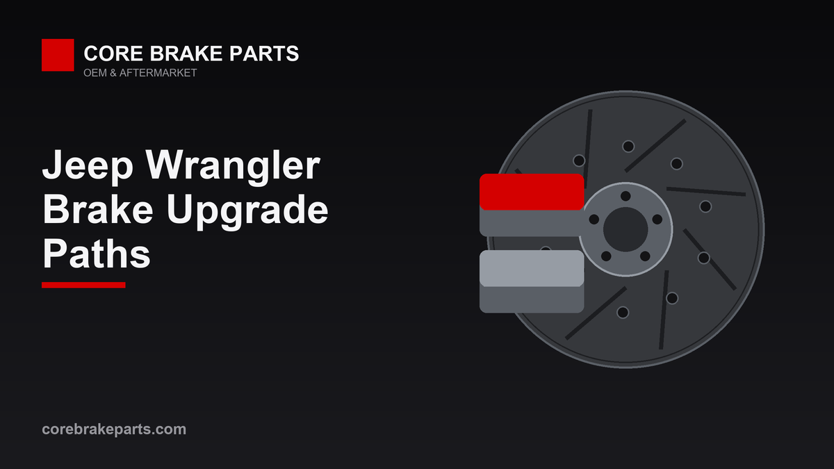 Jeep Wrangler brake upgrade options: performance pads, slotted rotors and stainless braided brake lines