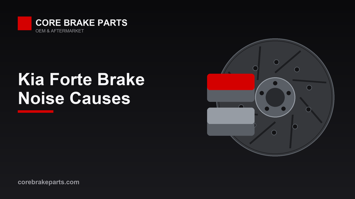 Brake pads and rotors for 2019-2024 Kia Forte brake noise diagnosis