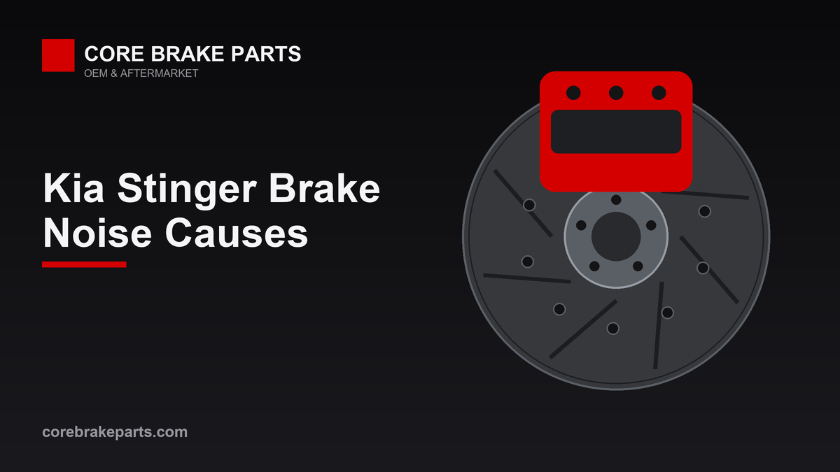 Brake caliper over rotor illustrating Kia Stinger brake noise causes