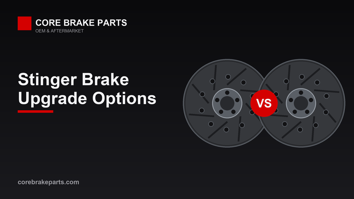 Comparison of slotted and two-piece brake rotor upgrade options for the Kia Stinger
