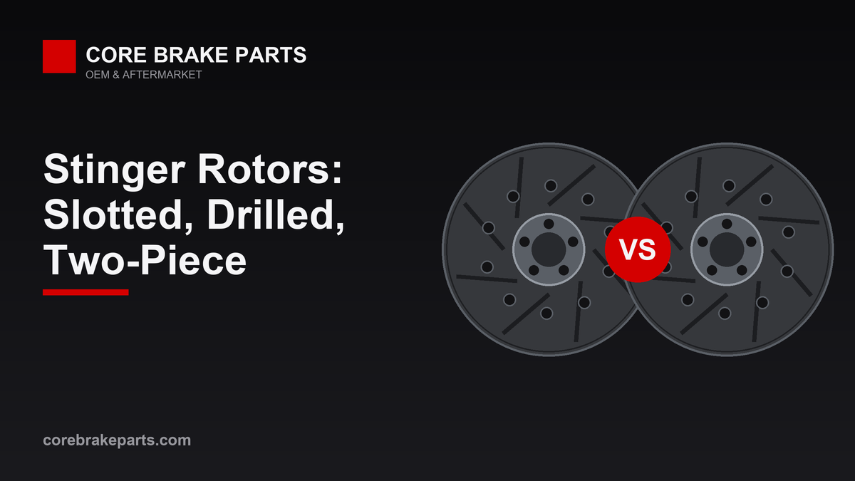 Comparison of slotted, cross-drilled and two-piece floating brake rotor designs for the Kia Stinger