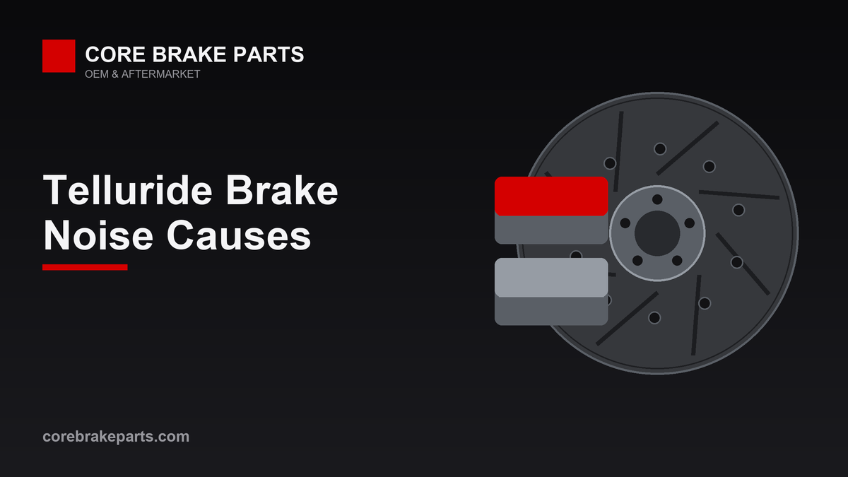 Kia Telluride brake pads and rotors noise diagnosis