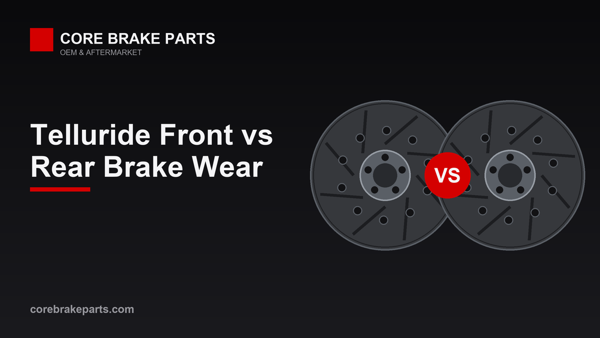Front and rear brake rotors compared side by side for a Kia Telluride