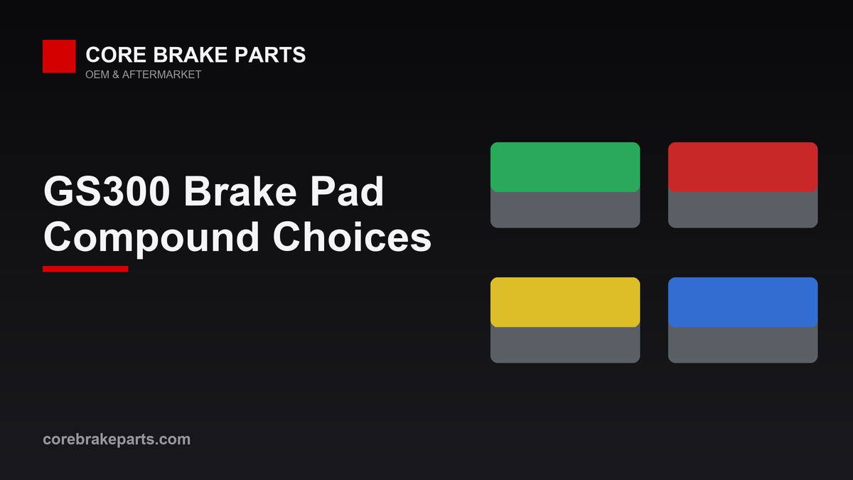 Comparison of EBC Greenstuff, Redstuff and Yellowstuff brake pad compounds for the Lexus GS300