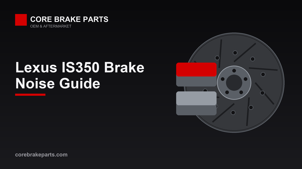 Brake pads and rotors for a Lexus IS350 brake noise repair