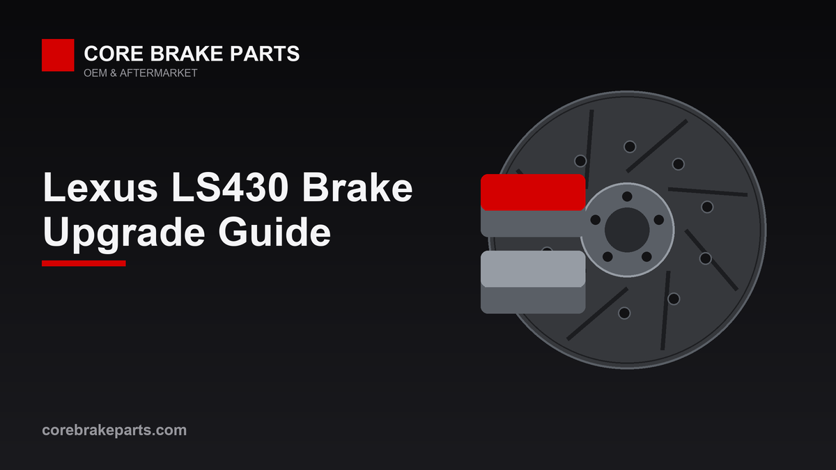 Brake pads and rotors upgrade kit for the 2001-2006 Lexus LS430