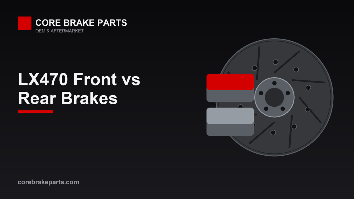 Front and rear brake pads and rotors for the 1998-2007 Lexus LX470