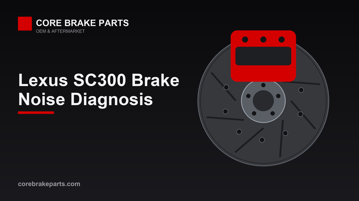 Brake caliper and vented rotor illustrating Lexus SC300 brake noise causes