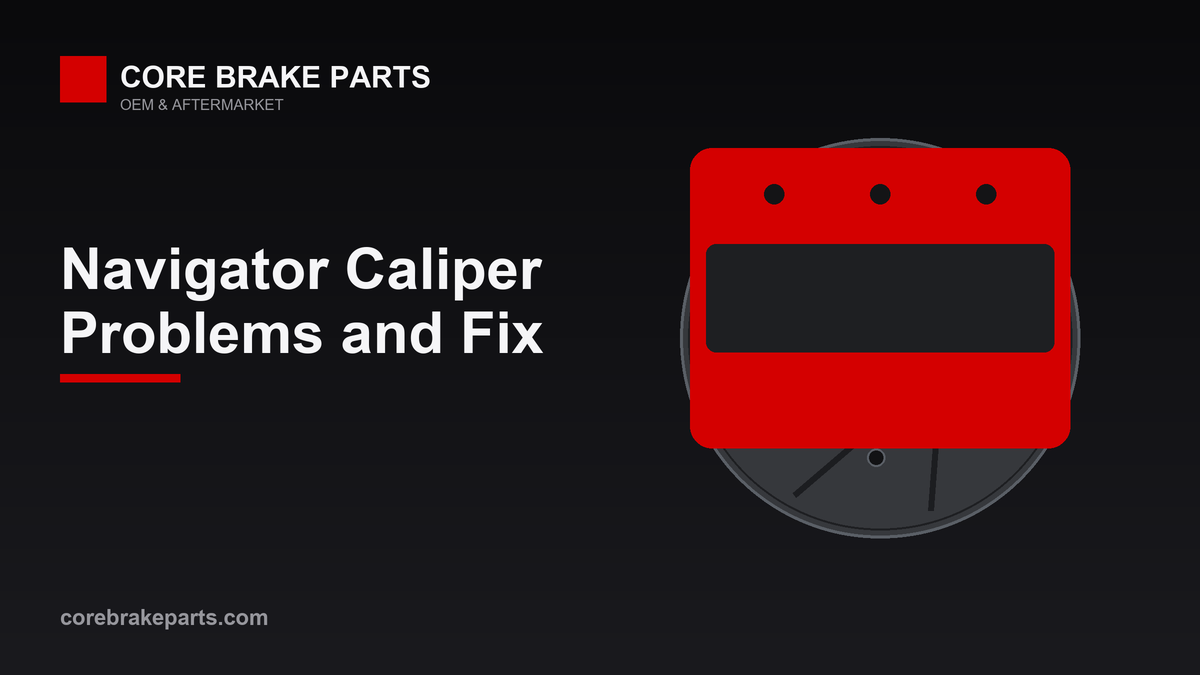 Brake caliper on a rotor for a 2010-2017 Lincoln Navigator