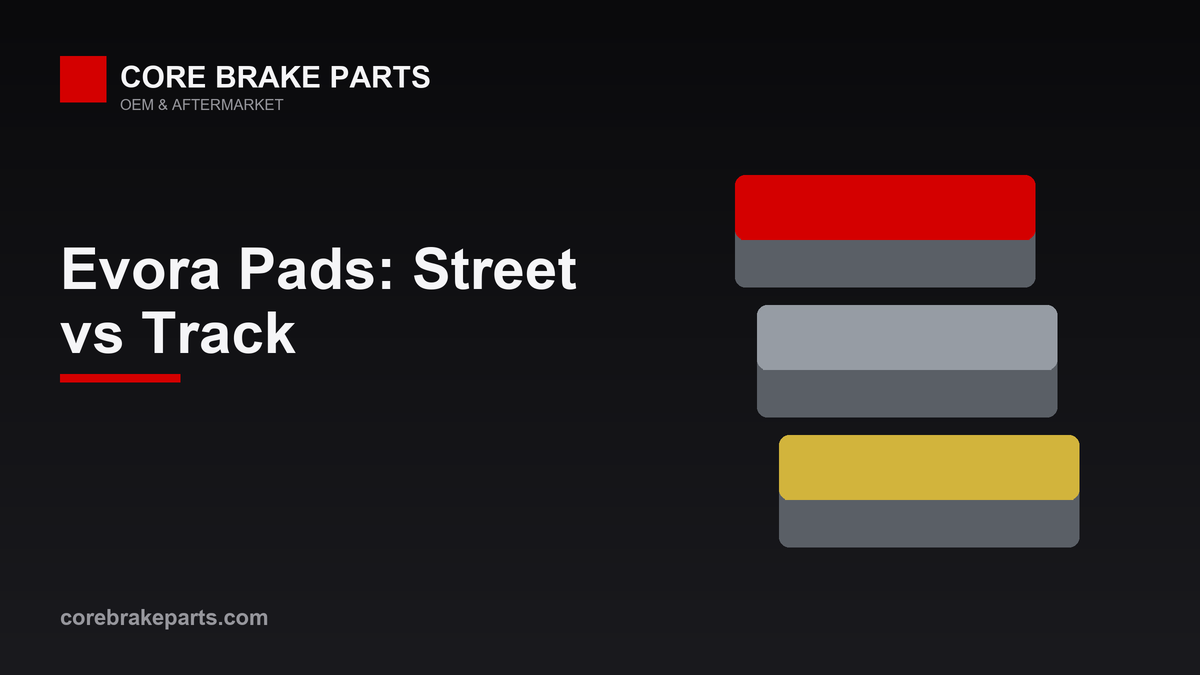 Performance brake pad stack for the Lotus Evora street and track compound guide