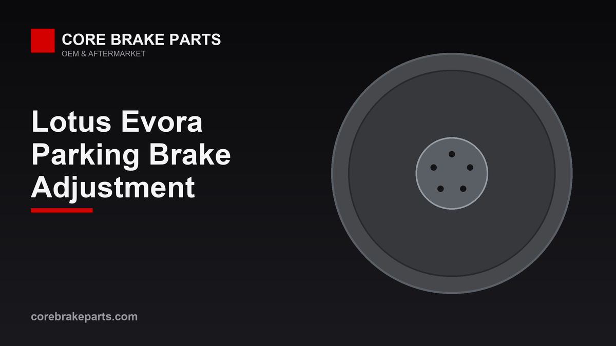 Lotus Evora drum-in-hat parking brake shoes and rear rotor