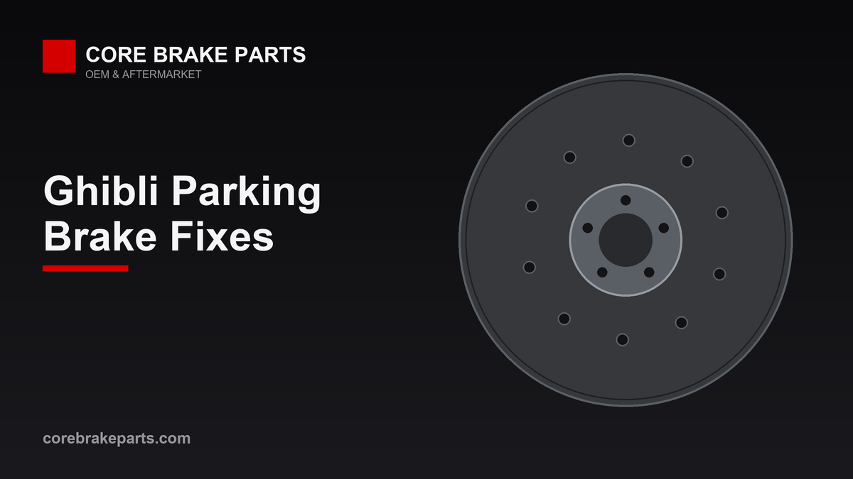Maserati Ghibli rear rotor and parking brake adjustment guide