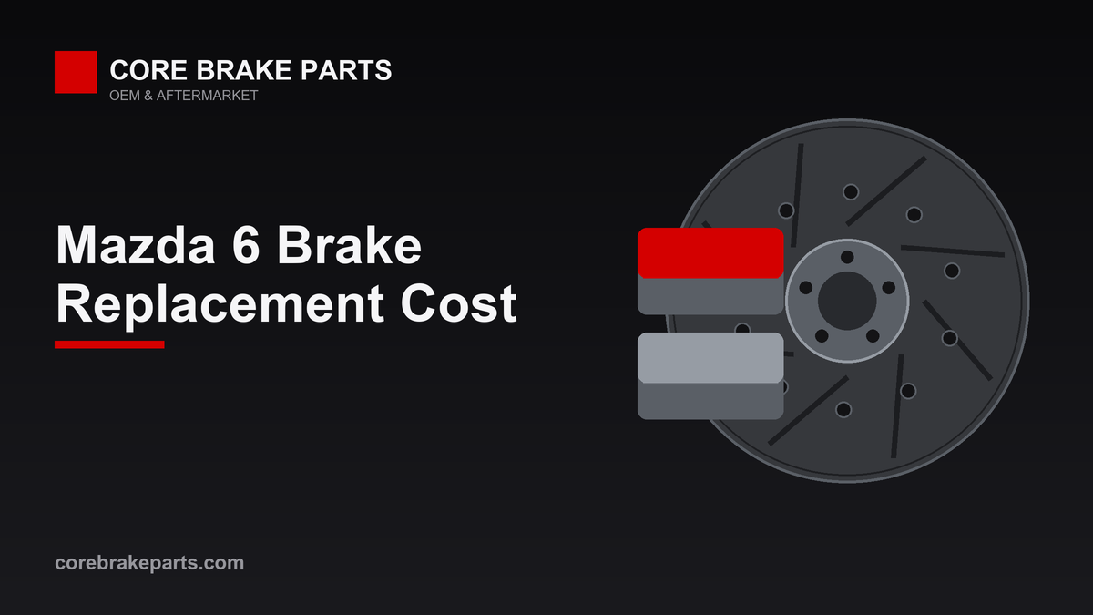 Brake replacement cost for the Mazda 6