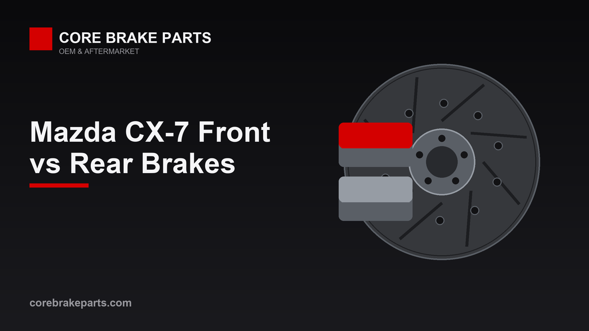 Front and rear brake pads and rotors for a 2007-2012 Mazda CX-7