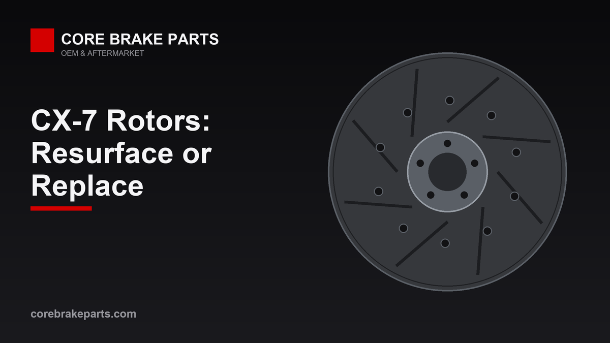 Mazda CX-7 front and rear brake rotors resurface or replace guide