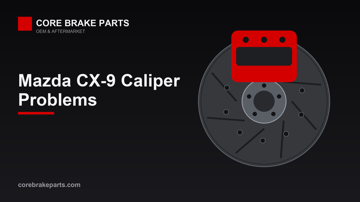 Brake caliper over a disc rotor illustrating Mazda CX-9 caliper problems and replacement