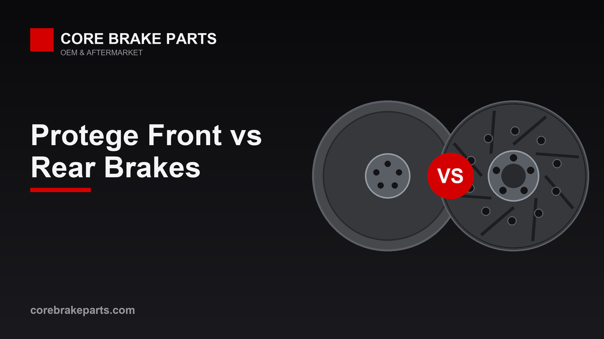 Front disc and rear drum brake comparison for the 2001-2003 Mazda Protege