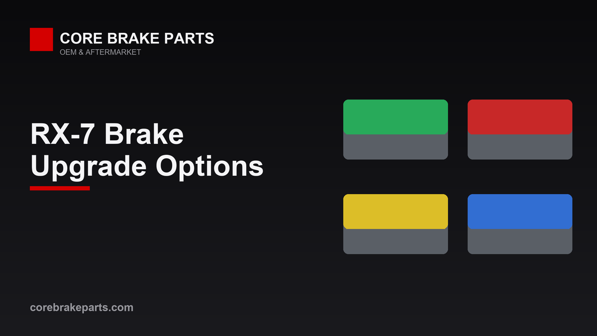 Brake pad compound comparison for Mazda RX-7 brake upgrades
