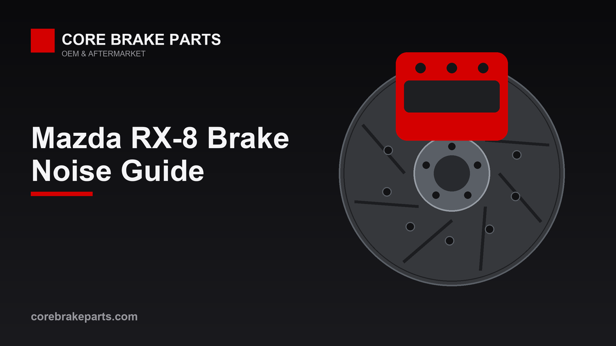 Brake caliper and rotor illustration for Mazda RX-8 brake noise diagnosis