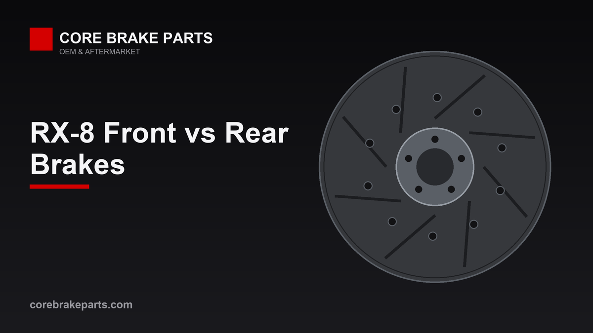 Mazda RX-8 front and rear brake rotors and pads comparison