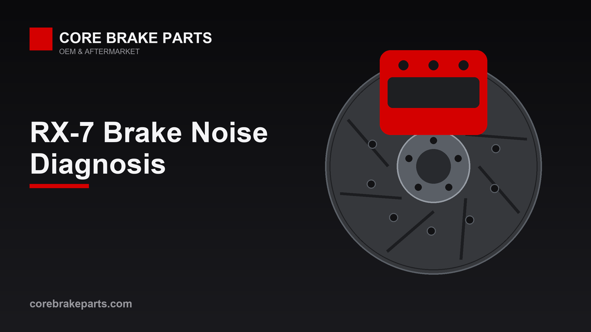 Brake caliper and rotor illustrating 1993-1995 Mazda RX-7 brake noise diagnosis