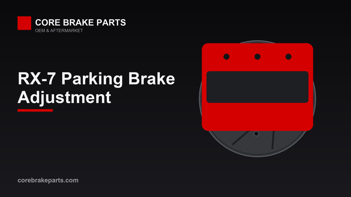 Rear disc brake caliper with integrated parking brake lever on a Mazda RX-7