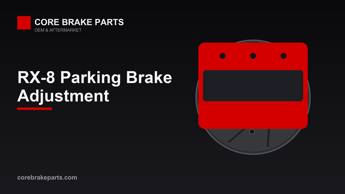 Mazda RX-8 rear caliper parking brake adjustment guide