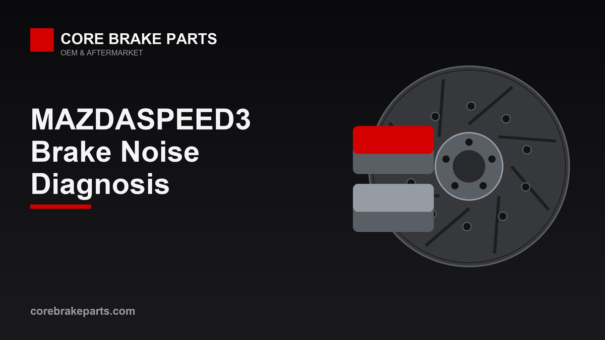 Brake pads and rotors for a 2007-2013 Mazda MAZDASPEED3 brake noise guide