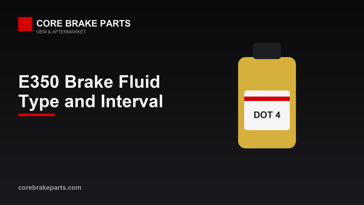 Brake fluid guide graphic for the 2017-2023 Mercedes-Benz E350