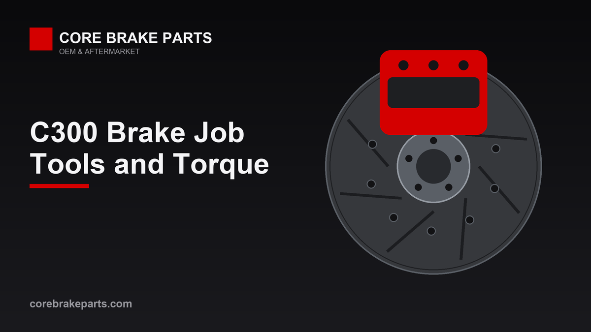 Brake caliper and rotor for a Mercedes-Benz C300 brake job