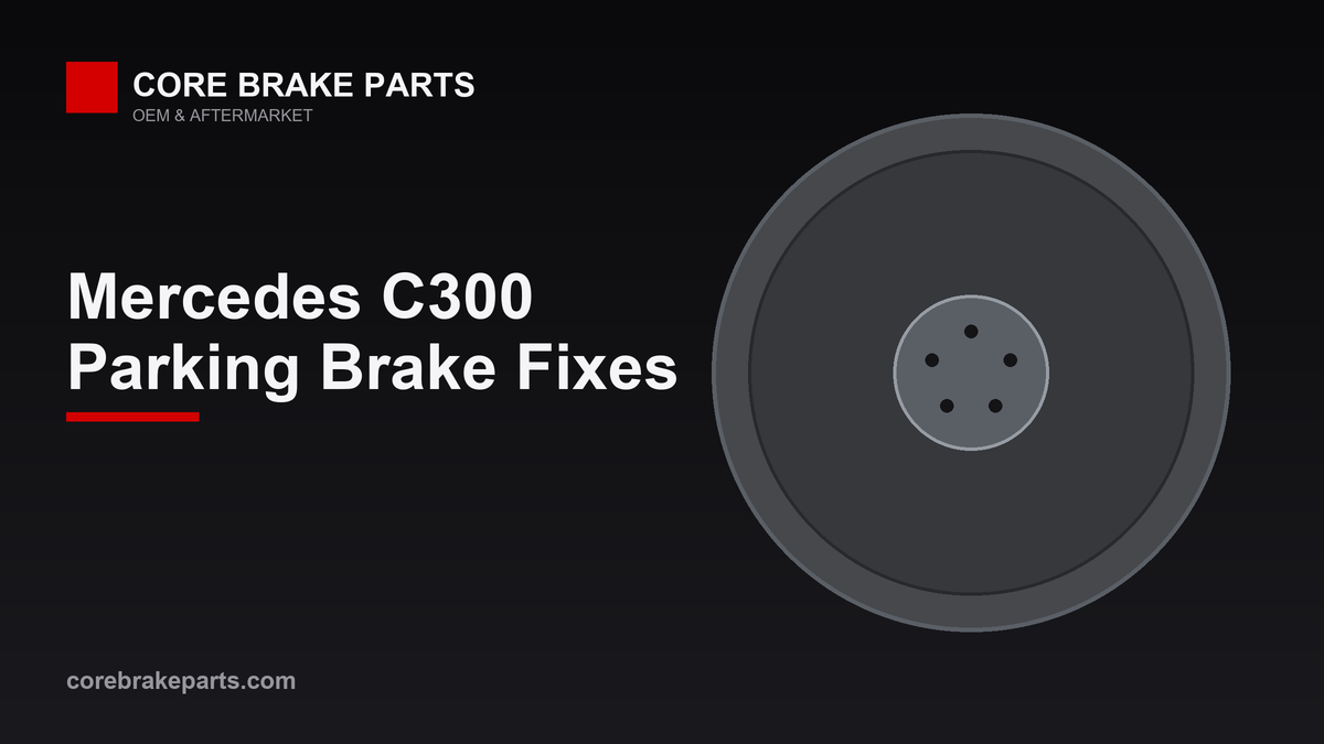 Mercedes-Benz C300 parking brake drum-in-hat and electric parking brake guide