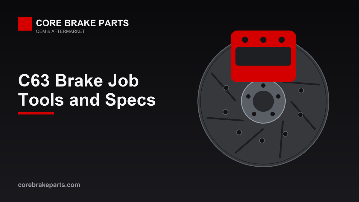 Mercedes-Benz C63 AMG brake caliper and rotor brake job guide