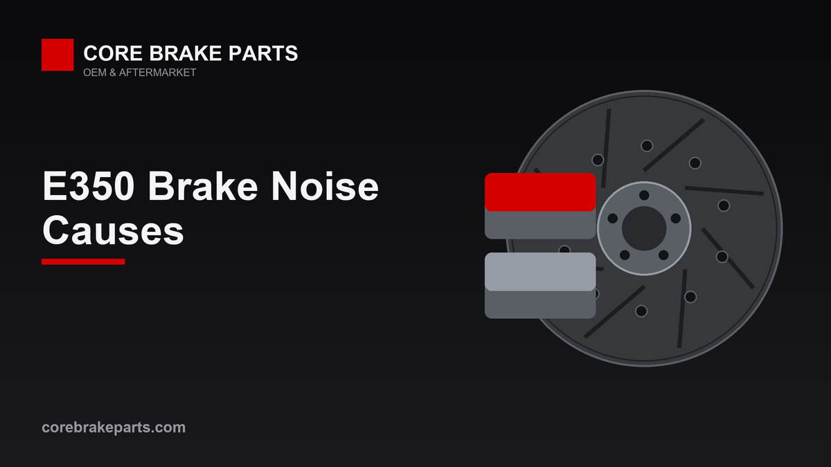Brake pads and rotors for a 2017-2023 Mercedes-Benz E350