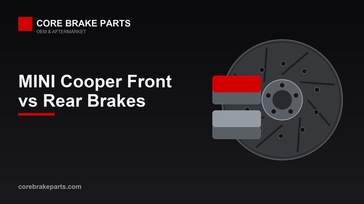 Brake pads and rotors for 2014-2022 MINI Cooper front and rear brake service