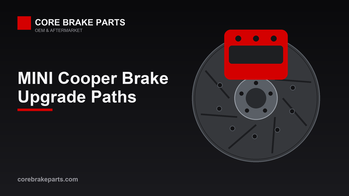 Performance brake caliper and slotted rotor for MINI Cooper brake upgrades