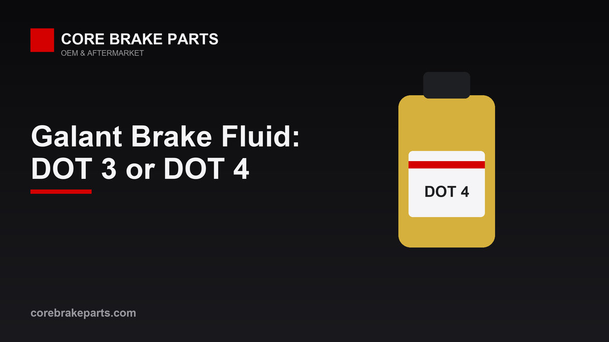 Brake fluid reservoir graphic for the 2004-2012 Mitsubishi Galant DOT 3 or DOT 4 guide