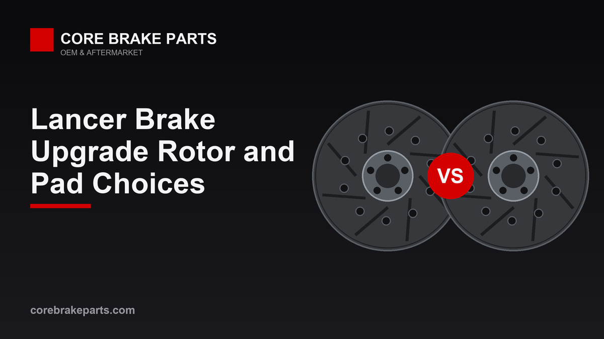Comparison of slotted and cross-drilled brake rotor designs for a Mitsubishi Lancer brake upgrade