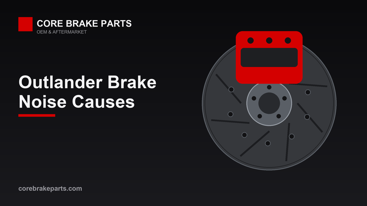 Brake caliper and rotor illustration for Mitsubishi Outlander brake noise guide