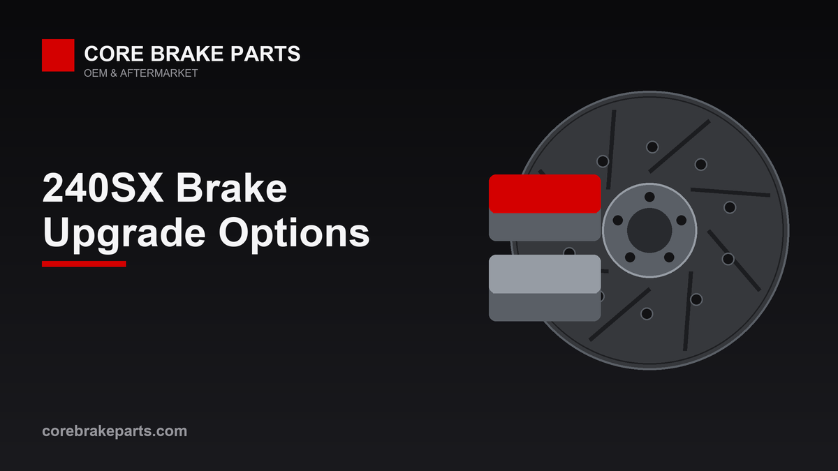 Performance brake pads and slotted rotor for a Nissan 240SX brake upgrade