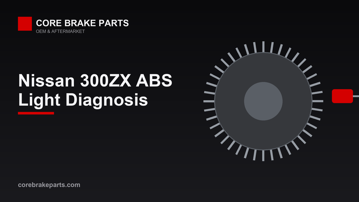 Diagram of an anti-lock brake system with wheel speed sensor and control unit for the Nissan 300ZX Z32