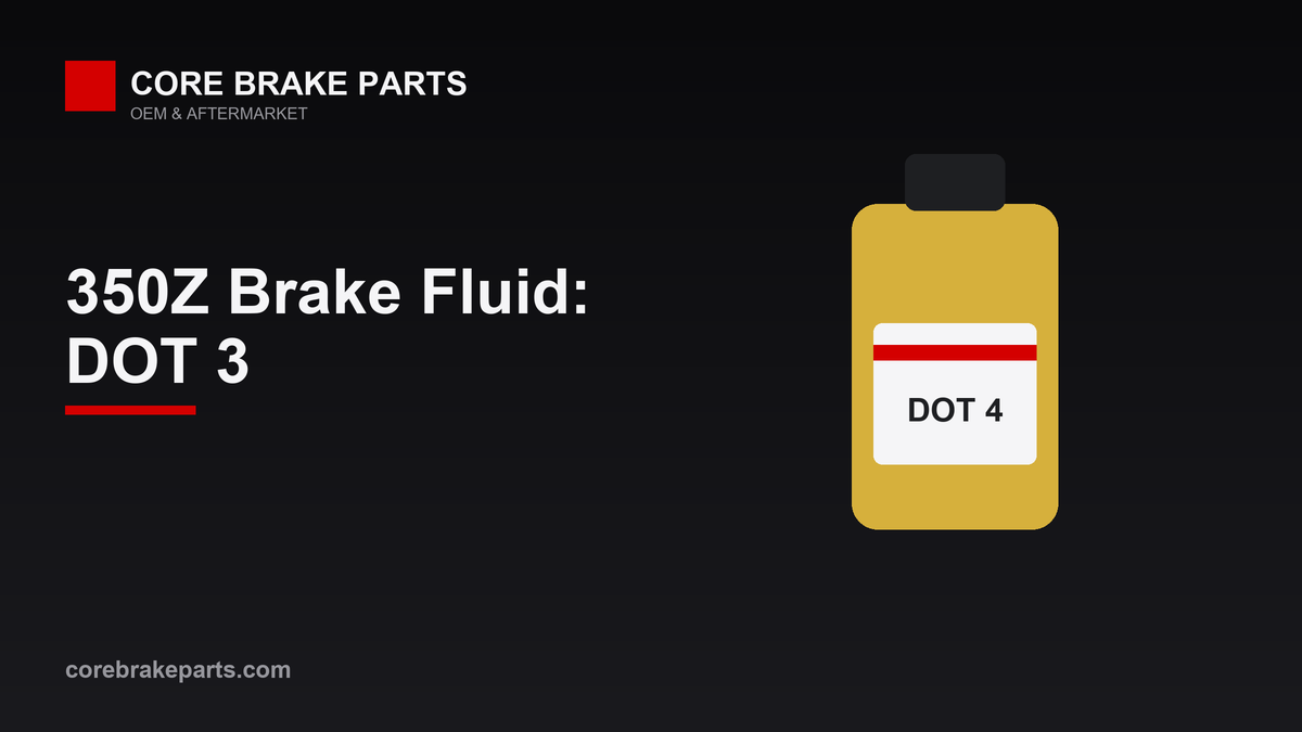 Nissan 350Z brake fluid type DOT 3 and flush interval guide graphic