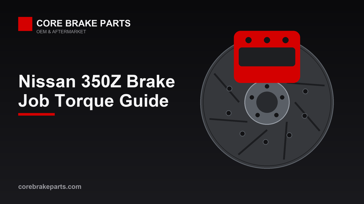 Brake caliper and rotor illustration for a Nissan 350Z brake job guide