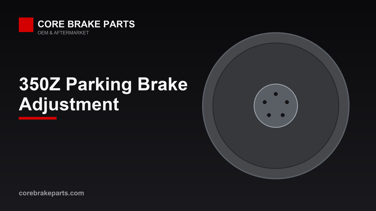 Drum-in-hat parking brake inside a Nissan 350Z rear rotor
