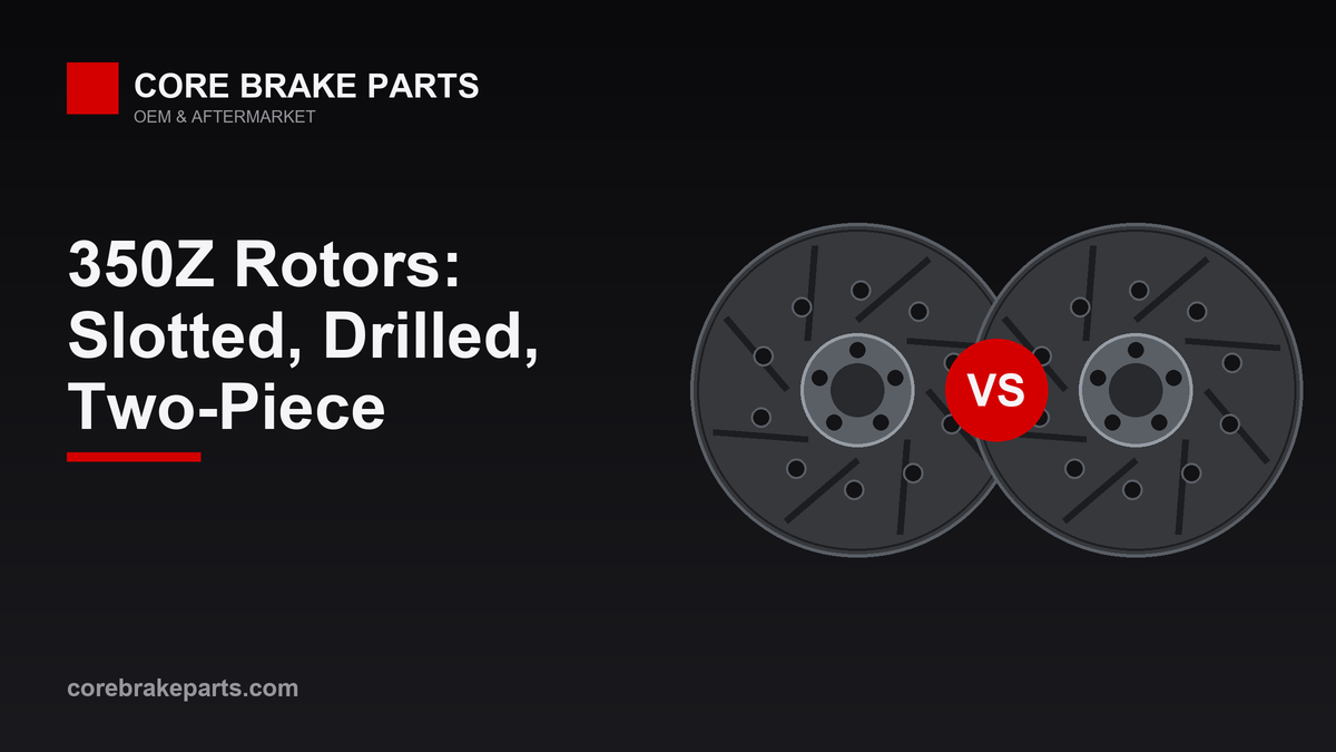Comparison of slotted, cross-drilled and two-piece brake rotors for the Nissan 350Z