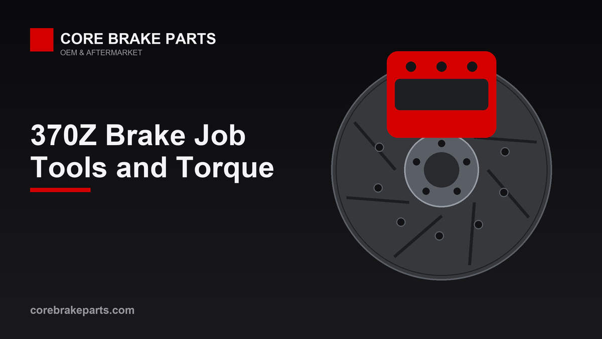 Nissan 370Z brake caliper and rotor with torque wrench
